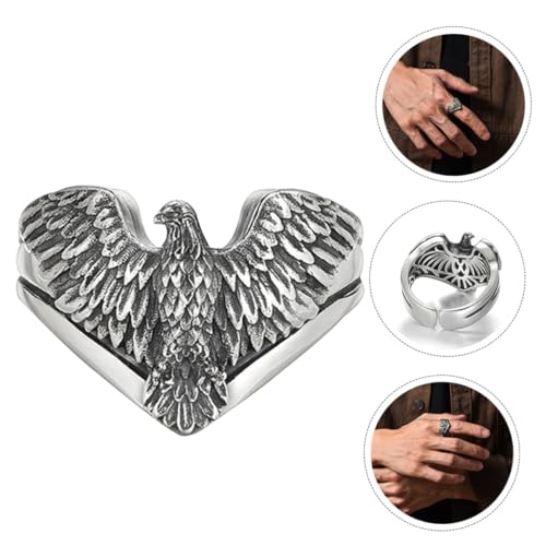 NIYANGLE Verstellbarer Vintage Ring Damen Kreativer Offener Fingerring Punk Schmuck Geschenk für Freundin Mutter Freundin Schwester von NIYANGLE