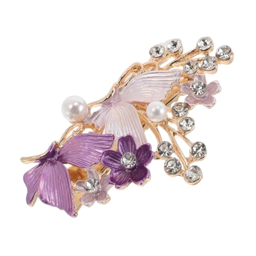 NIYANGLE Haarblumenspangen Aus Metalllegierung Mit Strasssteinen Und Kunstperlen Für Damen Vintage-retro-haarschmuck Für Jeden Anlass von NIYANGLE