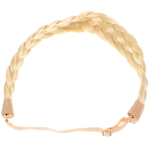 NIYANGLE Vintage Elastisches Geflochtenes Haarband für Damen Breites Geflochtenes Stirnband zur Haarbändigung Beim und Bequem für Kopf von NIYANGLE