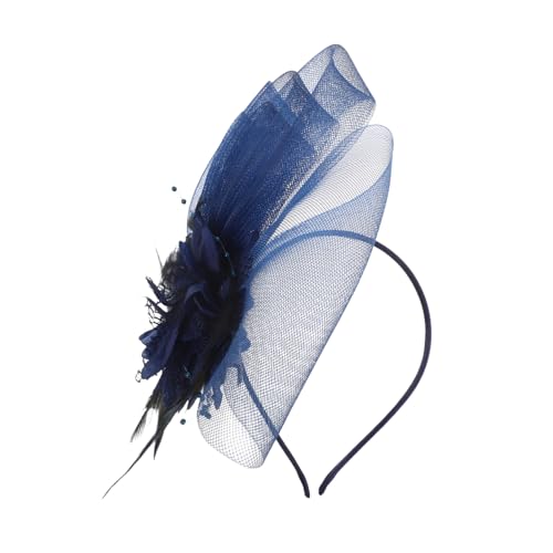 NIYANGLE Vintage Fascinators Headband mit Schmuck und Netz für Damen Leichter Tea Party Hut Elegantes Haaraccessoire für Hochzeit Cocktail Pferderennen und Festliche Anlässe von NIYANGLE
