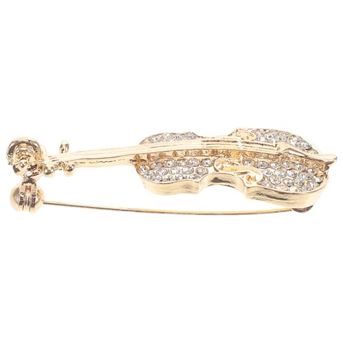 NIYANGLE Vintage Geige Brosche aus Langlebiger Legierung mit Farbigem Emaille Modisches Musik instrument Accessoire für Damen und Herren Vielseitig Tragbar als Schalclip Mantel Taschenpin von NIYANGLE