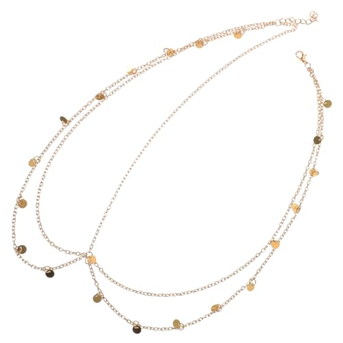 NIYANGLE Vintage-Haarschmuck Boho Haarschmuck retro stirnband festival haarschmuck Vintage Stirnband Brautjungfer Seide mit Haar-Kopf-Kette Kopfkette für Damen im Trend Zinklegierung Golden von NIYANGLE