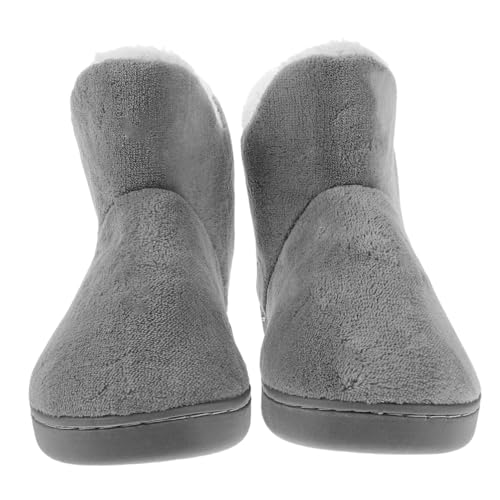 NIYANGLE Warme Damen Hausschuhe mit Gepolsterter Sohle Rutschfest Hoher Schaft für Vollständigen Fersenhalt für Kalte Wintertage und Postpartum Erholung Weiches Plüschfutter Gemütliche von NIYANGLE