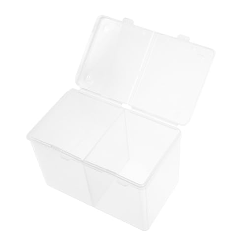 NIYANGLE Wattepad-box Mit Fächern Aufbewahrungsbox Für Wattepads Kosmetik-aufbewahrungsbox Aus Kunststoff Tragbarer Wattepad-halter Für Damen-make-up-box Make-up-zubehör-organizer von NIYANGLE