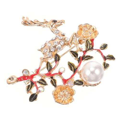 NIYANGLE Weihnachtliche Broschen Anstecknadel mit Funkelnden Strasssteinen DIY Perlenbrosche für Kleidung Eleganter Schmuck Einfache Handhabung Festlicher Schmuck für Damen und Herren von NIYANGLE