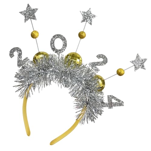 NIYANGLE Year Party Haarschmuck Haarreifen Leichtes Stirnband mit Kreativem Design für Damen Festliche Kopfschmuck Neujahrsdeko Geschenkidee von NIYANGLE