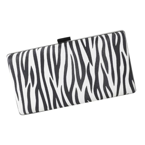 NIYANGLE Zebra Print Clutch Damen Handtasche Leicht Tragbar Kosmetiktasche Party Abendtasche Praktisch Für Partys Und Events von NIYANGLE