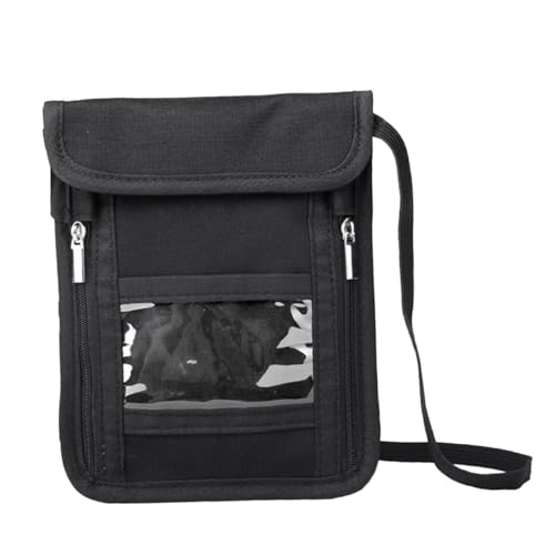 NIYANGLE wasserdichte RFID Passport Tasche mit Mehreren Fächern Verstellbare Umhängetasche für Herren und Damen Sicherer Reise brustbeutel zum Schutz von Ausweis und Zahlungsmitteln von NIYANGLE