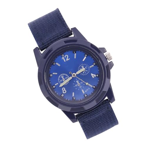 NIZUUONE 4Colors Elektronische Analoge Militärische Armbanduhr Glatte Legierungsklasse (Blue) von NIZUUONE
