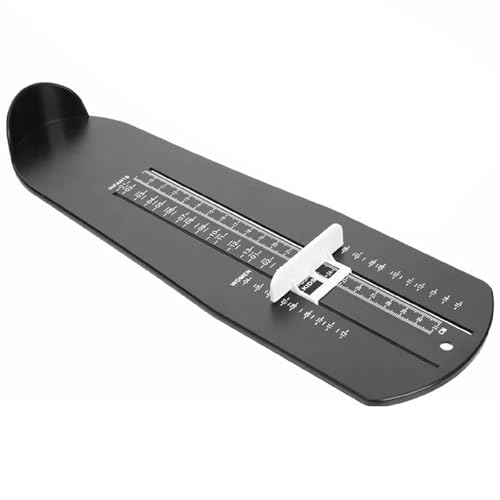 NIhtian Kinder-Fußmessgerät, Schuhgrößenmesser für Säuglinge und Kinder, genaues Fußlängenmesswerkzeug, hochwertiger ABS-Kunststoff, klare Markierungen, US-Standard-Schuhgrößentabelle (schwarz) NIhtian Kinder-Fußmessgerät, Schuhgrößenmesser für Säuglinge und Kinder, genaues Fußlängenmesswerkzeug, hochwertiger ABS-Kunststoff, klare Markierungen, US-Standard-Schuhgrößentabelle (schwarz) von NIhtian