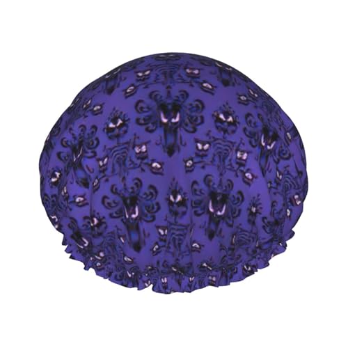 Haunted Mansion Print Soft Shower Cap for Women Men Reusable Hat Lightweight Hat and Bath Hair Cap von NImongt