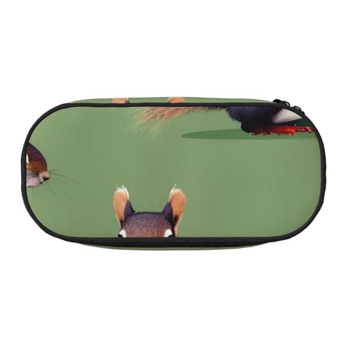 NImongt Federmäppchen mit Eichhörnchen-Aufdruck, für Schule, Make-up, Reisen, Büro, Klasse, Rot, Schwarz , Einheitsgröße, Taschen-Organizer NImongt Federmäppchen mit Eichhörnchen-Aufdruck, für Schule, Make-up, Reisen, Büro, Klasse, Rot, Schwarz , Einheitsgröße, Taschen-Organizer von NImongt