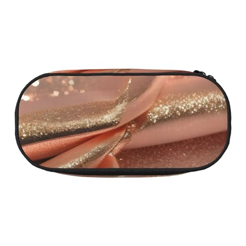 NImongt Federmäppchen mit rotgoldenem Glitzer-Druck, für Schule, Make-up, Reisen, Büro, Klasse, Schwarz , Einheitsgröße, Taschen-Organizer NImongt Federmäppchen mit rotgoldenem Glitzer-Druck, für Schule, Make-up, Reisen, Büro, Klasse, Schwarz , Einheitsgröße, Taschen-Organizer von NImongt