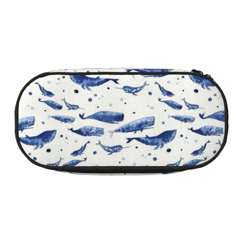 NImongt Kleines Federmäppchen, Motiv: Blauwal, schwimmend, stilvoll, für Schule, Make-up, Reisen, Büro, Unterricht, Schwarz , Einheitsgröße, Taschen-Organizer NImongt Kleines Federmäppchen, Motiv: Blauwal, schwimmend, stilvoll, für Schule, Make-up, Reisen, Büro, Unterricht, Schwarz , Einheitsgröße, Taschen-Organizer von NImongt