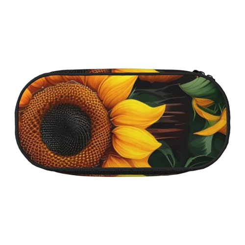 NImongt Stilvolles Federmäppchen mit Sonnenblumen- und Rosen-Aufdruck, für Schule, Make-up, Reisen, Büro, Unterricht, Schwarz , Einheitsgröße, Taschen-Organizer NImongt Stilvolles Federmäppchen mit Sonnenblumen- und Rosen-Aufdruck, für Schule, Make-up, Reisen, Büro, Unterricht, Schwarz , Einheitsgröße, Taschen-Organizer von NImongt