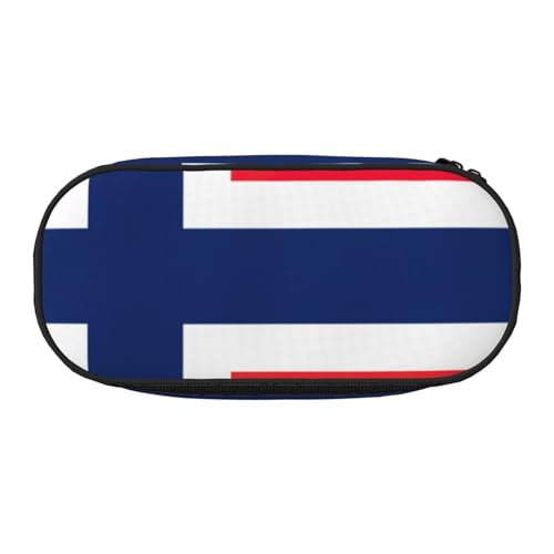 NImongt Stilvolles Federmäppchen mit norwegischer Flagge, für Schule, Make-up, Reisen, Büro, Unterricht, Schwarz , Einheitsgröße, Taschen-Organizer von NImongt