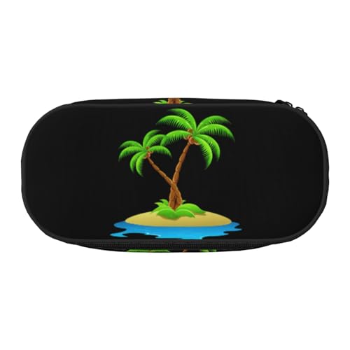 NImongt Stylisches Federmäppchen mit 3D-Palmen-Druck, für Schule, Make-up, Reisen, Büro, Klasse, Schwarz , Einheitsgröße, Taschen-Organizer NImongt Stylisches Federmäppchen mit 3D-Palmen-Druck, für Schule, Make-up, Reisen, Büro, Klasse, Schwarz , Einheitsgröße, Taschen-Organizer von NImongt