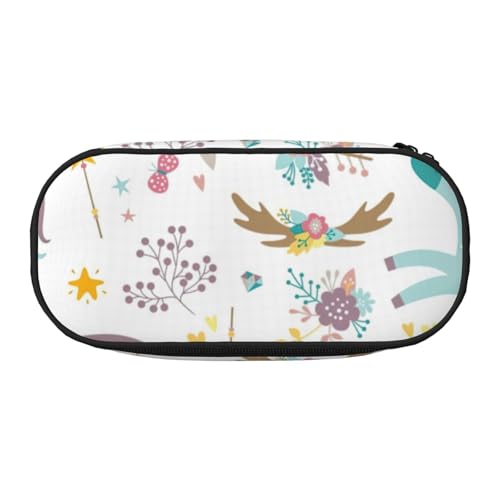 NImongt Stylisches Federmäppchen mit Einhörner-Aufdruck, für Schule, Make-up, Reisen, Büro, Klasse, Schwarz , Einheitsgröße, Taschen-Organizer NImongt Stylisches Federmäppchen mit Einhörner-Aufdruck, für Schule, Make-up, Reisen, Büro, Klasse, Schwarz , Einheitsgröße, Taschen-Organizer von NImongt