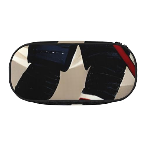 NImongt Stylisches Federmäppchen mit Hockey-Motiv, für Schule, Make-up, Reisen, Büro, Unterricht, Schwarz , Einheitsgröße, Taschen-Organizer NImongt Stylisches Federmäppchen mit Hockey-Motiv, für Schule, Make-up, Reisen, Büro, Unterricht, Schwarz , Einheitsgröße, Taschen-Organizer von NImongt