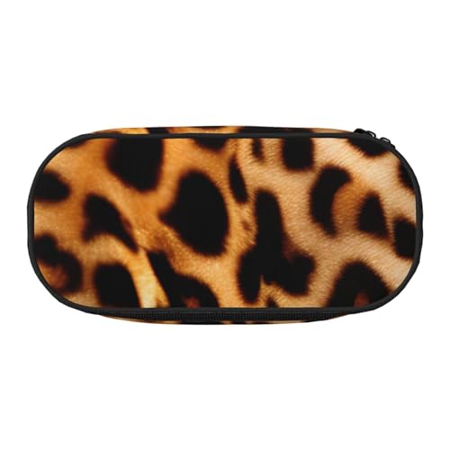 NImongt Stylisches Federmäppchen mit Leopardenmuster, für Schule, Make-up, Reisen, Büro, Klasse, Schwarz , Einheitsgröße, Taschen-Organizer von NImongt