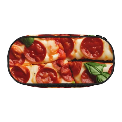 NImongt Stylisches Federmäppchen mit Pizza-Lebensmittelaufdruck, für Schule, Make-up, Reisen, Büro, Klasse, Schwarz , Einheitsgröße, Taschen-Organizer NImongt Stylisches Federmäppchen mit Pizza-Lebensmittelaufdruck, für Schule, Make-up, Reisen, Büro, Klasse, Schwarz , Einheitsgröße, Taschen-Organizer von NImongt