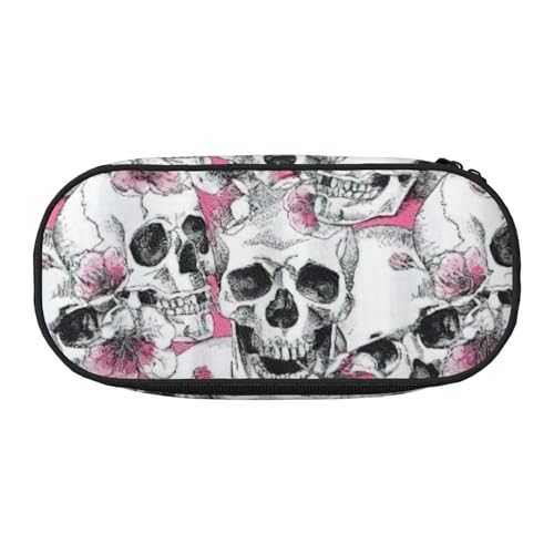 NImongt Stylisches Federmäppchen mit Totenkopf-Motiv, für Schule, Make-up, Reisen, Büro, Klasse, Schwarz , Einheitsgröße, Taschen-Organizer NImongt Stylisches Federmäppchen mit Totenkopf-Motiv, für Schule, Make-up, Reisen, Büro, Klasse, Schwarz , Einheitsgröße, Taschen-Organizer von NImongt