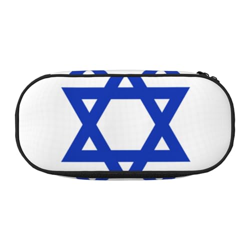 NImongt Stylisches Federmäppchen mit israelischer Flagge, für Schule, Make-up, Reisen, Büro, Unterricht, Schwarz , Einheitsgröße, Taschen-Organizer NImongt Stylisches Federmäppchen mit israelischer Flagge, für Schule, Make-up, Reisen, Büro, Unterricht, Schwarz , Einheitsgröße, Taschen-Organizer von NImongt