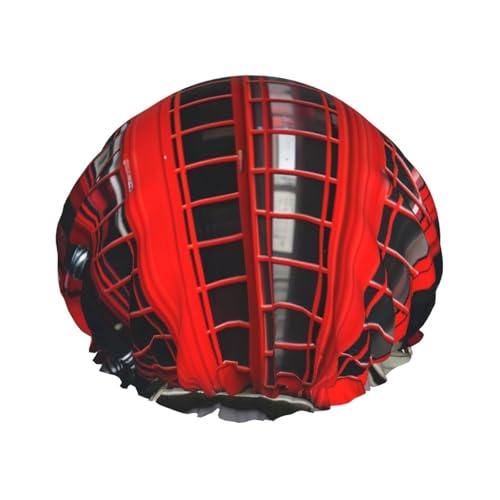 Phone Booth London Street Print Weiche Duschhaube für Damen und Herren, wiederverwendbarer Hut, leichter Hut und Badehaarkappe von NImongt