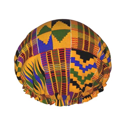 Weiche Duschhaube mit afrikanischem Ethno-Muster, für Damen und Herren, wiederverwendbar, leichter Hut und Badehaarkappe von NImongt