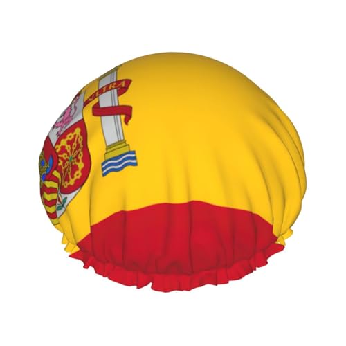 Weiche Duschhaube mit spanischer Flagge, für Damen und Herren, wiederverwendbarer Hut, leichter Hut und Badehaarkappe von NImongt