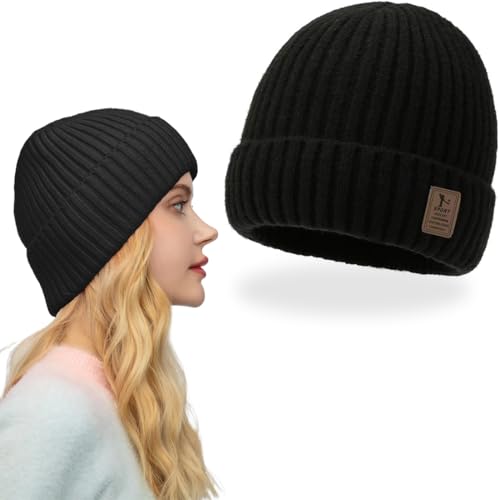 Mütze Herren Winter, Warme Beanie Herren mit Fleece Futter, Thermo Wintermütze Männer, Winddichte Strickmützen Mütze Herren Winter, Warme Beanie Herren mit Fleece Futter, Thermo Wintermütze Männer, Winddichte Strickmützen von NJCXOLA