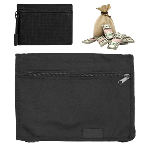 NJCXOLA 1pcs Fahrzeugmappe Dokumentenmappe A5,Auto Handschuhfach Organizer,Mappe A5 mit Mehreren Fächern 24 x 18 cm, Tasche ür Schecks Rechnungen Quittungen Tickets,Kommt mit 1 Geldbörse von NJCXOLA