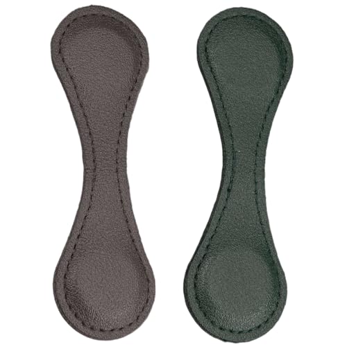 NJCXOLA 2 StüCk Lesezeichen Magnetisch, Magnetische Lesezeichen Aus Leder, Magnetische Buchklammern Leather Magnetic Bookmark, Ideal FüR SchüLer, Junge, MäDchen, Buchliebhaber(Grün + Grau) von NJCXOLA