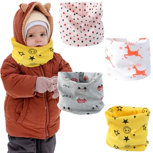 NJCXOLA 4 Stück Schlauchschal Kleinkind Kinder Loop Baby 0 bis 6 Jahre Jungen Mädchen Schlauchschal Baumwolle O Ring Neck Warmer Loop Schals Halstuch Nackenwärmer Winddicht Halstücher NJCXOLA 4 Stück Schlauchschal Kleinkind Kinder Loop Baby 0 bis 6 Jahre Jungen Mädchen Schlauchschal Baumwolle O Ring Neck Warmer Loop Schals Halstuch Nackenwärmer Winddicht Halstücher von NJCXOLA