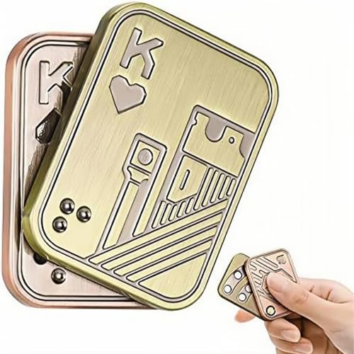 NJCXOLA Metal Poke Fidget Slider, EDC Fidget Slider Toys, Metal Poker Fidget Toy, ADHS Stressabbau-Spielzeug Fidget Toy Metal, Push Card Fidget für Kinder,Erwachsene - Gold NJCXOLA Metal Poke Fidget Slider, EDC Fidget Slider Toys, Metal Poker Fidget Toy, ADHS Stressabbau-Spielzeug Fidget Toy Metal, Push Card Fidget für Kinder,Erwachsene - Gold von NJCXOLA