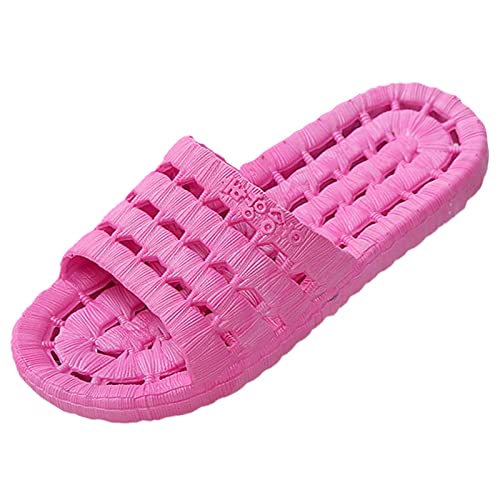 Damen Badeschuhe Pantoletten Sandalen Pantolette Damen Paar Schuhe einfarbig rutschfest hohl Wasserleckage Hausschuhe Sommer Home Badezimmer Plattform Hausschuhe Damen Schuhe Frühling von NJGRAE