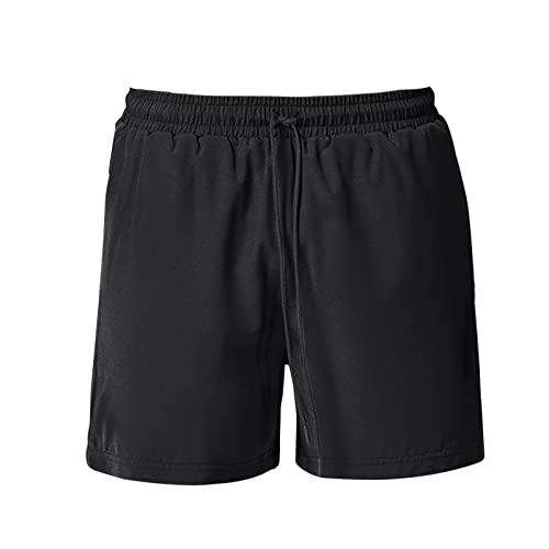 NJGRAE Badehose Herren Schnelltrocknend Boardshorts Einfarbige Glatte Board-Sporthose Herren-Fitnesshose Sommer dünne lose schnell trocknende Lauftrainingshose von NJGRAE