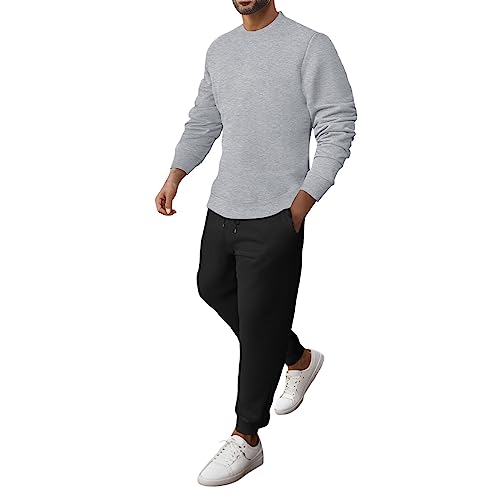 NJGRAE Herren 2-Teilig Set Sweatshirt + Jogginghose Jogginganzug Pullover Trainingshose Trainingsanzug Sportanzug Freizeitanzug Sport Anzug Tracksuit Fitnessanzug (BK2-b, XL) von NJGRAE