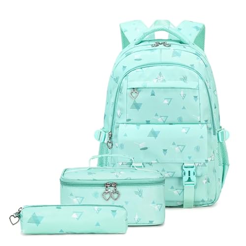 NJIEzhao 3 Teile/Satz Schule Tasche for Mädchen Kinder Rucksack Schul Teenager Kind Mit Lunchbox Schultaschen Set(Color 2) von NJIEzhao