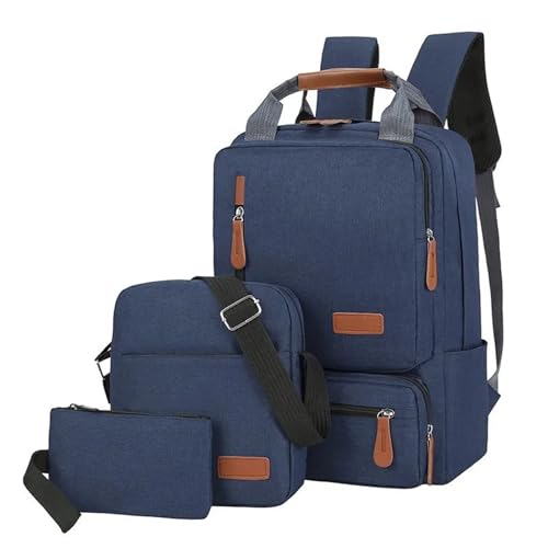 NJIEzhao Laderucksack Herren Große Kapazität Wasserdichter Computer Dreiteiliger Multifunktions-Schulranzen for Schüler Schultaschen Set(Color 4) von NJIEzhao