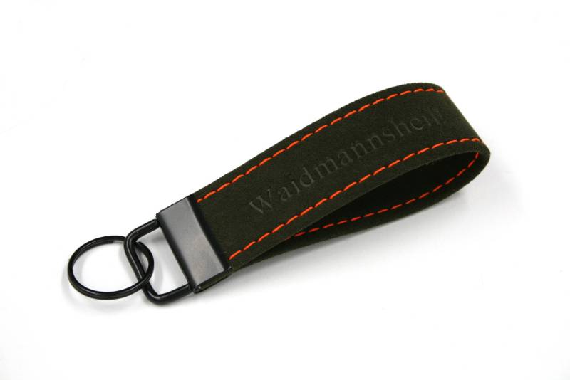 Jagd Schlüsselanhänger Waidmannsheil Alcantara Handmade Jäger Autoschlüssel Custom Personalisert von NJORDLedermanufaktur