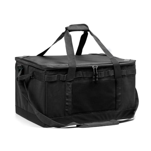 NJTHNTJR 30L Kochutensilien-Organizer mit Mehreren Fächern, Outdoor-Camping-Aufbewahrungstasche, Camping-Utility-Tasche für Picknick, Schwarz NJTHNTJR 30L Kochutensilien-Organizer mit Mehreren Fächern, Outdoor-Camping-Aufbewahrungstasche, Camping-Utility-Tasche für Picknick, Schwarz von NJTHNTJR
