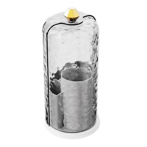 NJTHNTJR Aufbewahrungsbox für Make-Up-Pinsel mit Transparentem Deckel, Großes Fassungsvermögen, Um 360 Grad Drehbarer Make-Up-Pinselhalter, Acryl-Organizer B von NJTHNTJR