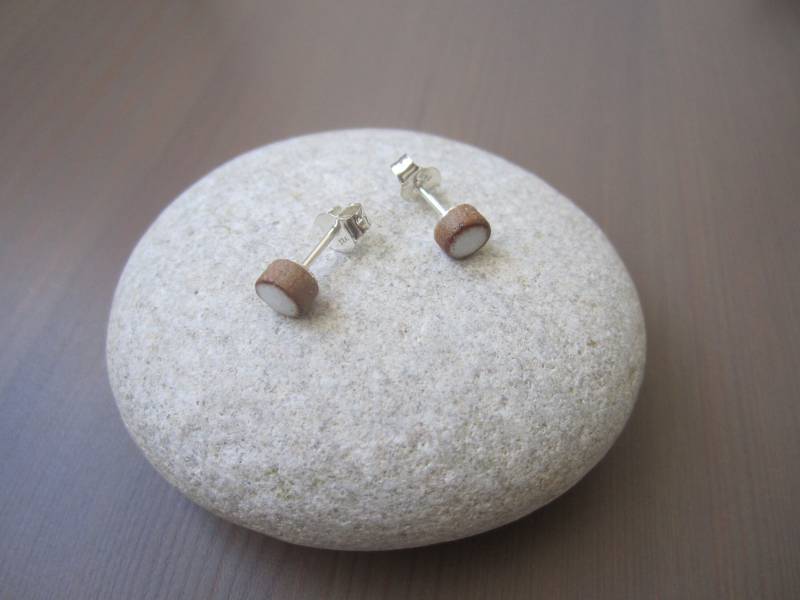 Ohrringe Aus Sandstein Und Silbersplittern von NJceramiques