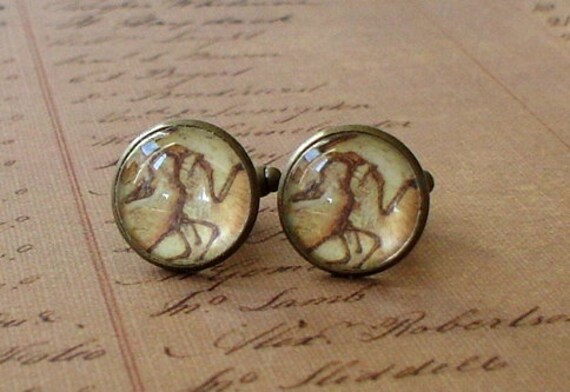 20% Off 16 Mm Alter Vintage Look Gefiederter Dinosaurier Fossil Manschettenknöpfe, Herren Accessoires, Anker Perfekte Geschenkidee von NJsDreamBoxes