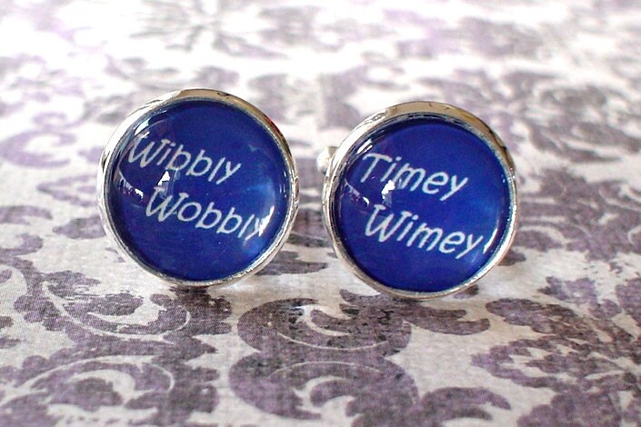 20% Off 16 Mm "Wibbly Wobbly Timey Wimey" Doctor Who Tardis Blaue Manschettenknüpfe, Herren Accessoires, Anker Manschettenknüpfung von NJsDreamBoxes