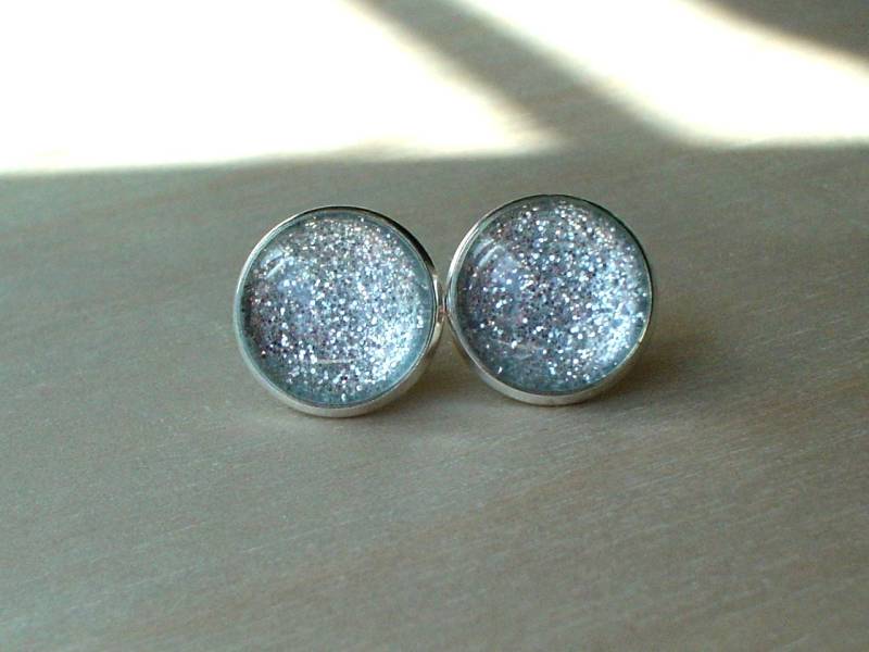 Glitzernder Silberohrstecker/Schönes Geschenk Für Sie von NJsDreamBoxes