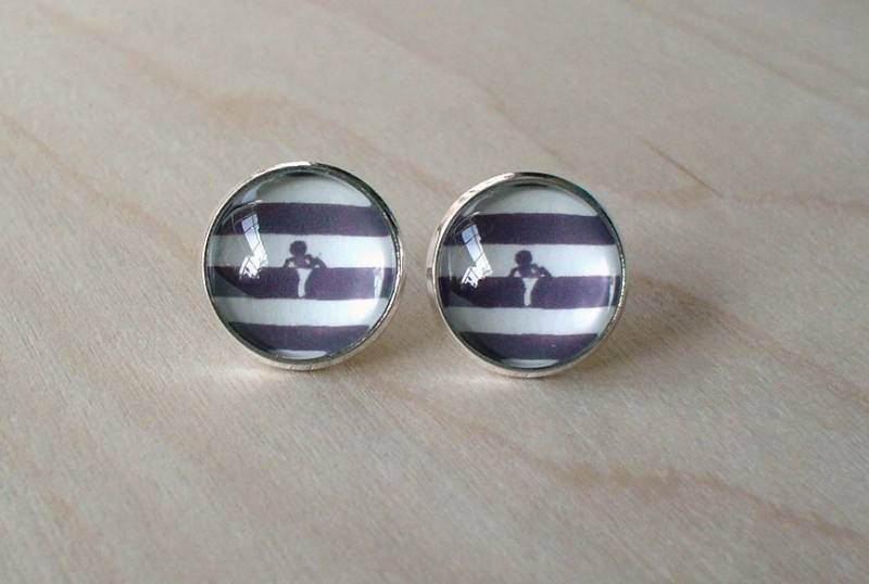 Kreuz Die Linien Graubraun Und Weiß Ohrstecker, Moderne Mode Ohrstecker, Süße Geschenkidee Kreuz Die Linien Graubraun Und Weiß Ohrstecker, Moderne Mode Ohrstecker, Süße Geschenkidee von NJsDreamBoxes