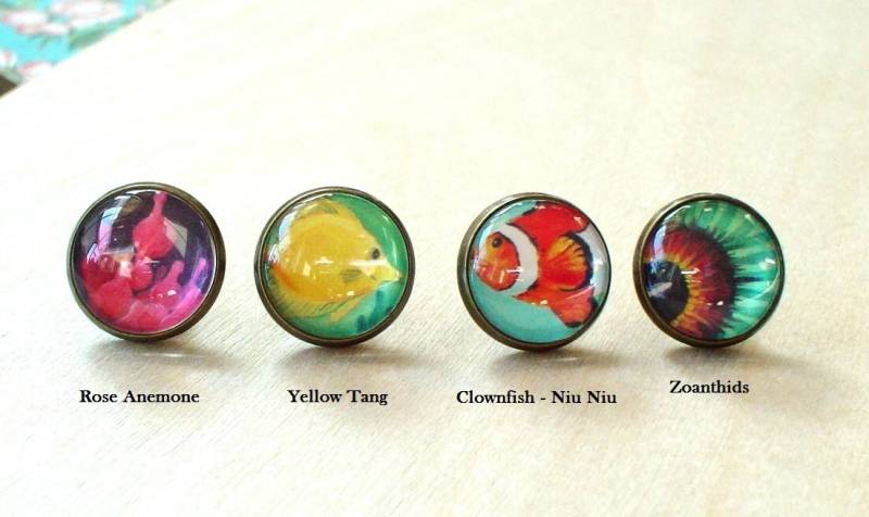 Love Ocean - Ohrstecker, Meeresfisch Korallen Ohrringe, Süße Geschenkidee | 4 Teilige Auswahl Love Ocean - Ohrstecker, Meeresfisch Korallen Ohrringe, Süße Geschenkidee | 4 Teilige Auswahl von NJsDreamBoxes