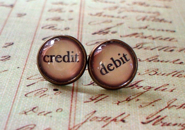 Vintage-stil Kredit-Und Debit-Ohrstecker, Buchführung, Süßes Geschenk, Glas Ohrstecker Vintage-stil Kredit-Und Debit-Ohrstecker, Buchführung, Süßes Geschenk, Glas Ohrstecker von NJsDreamBoxes
